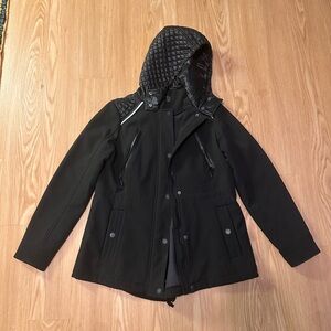 Michael Kors Black Quilted Utility Jacket